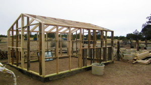 Greenhouse under construction